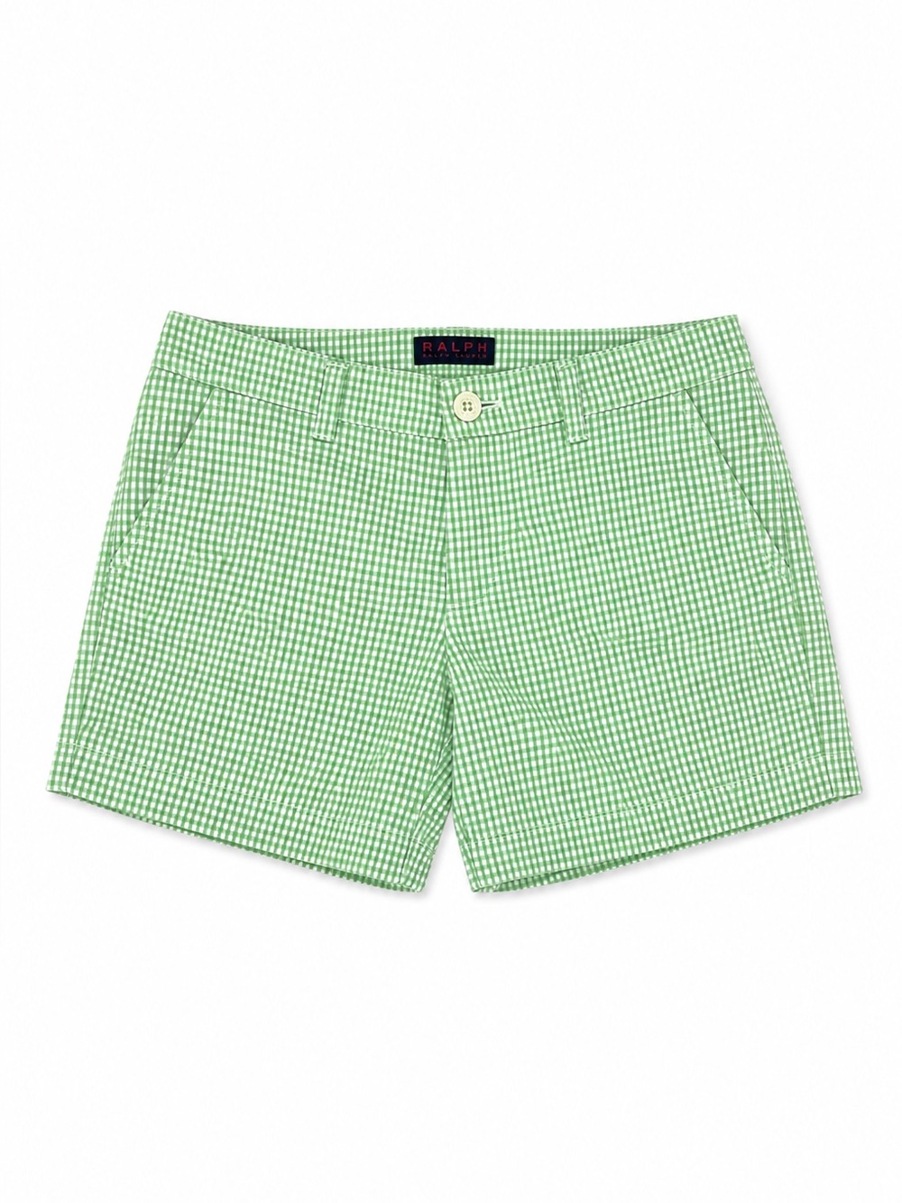 Vintage Ralph Ralph Lauren Green White Gingham Shorts Size 6 Preppy